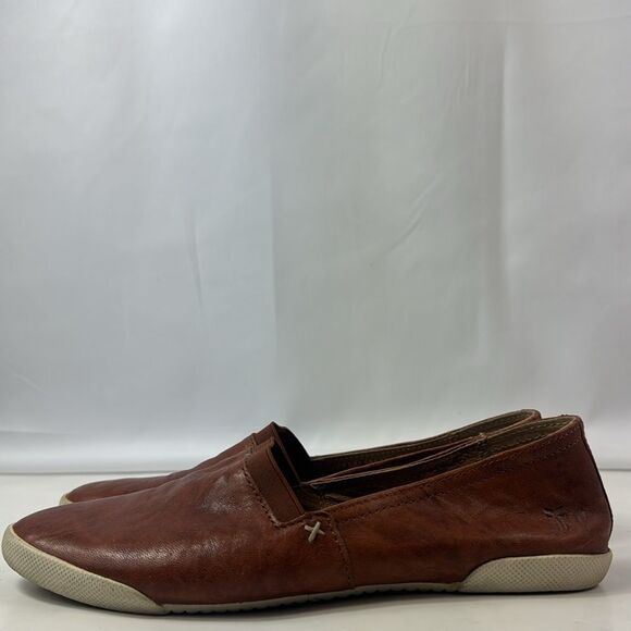 Frye Melanie Brown Leather Women's Slip On Shoes - Picture 6 of 15